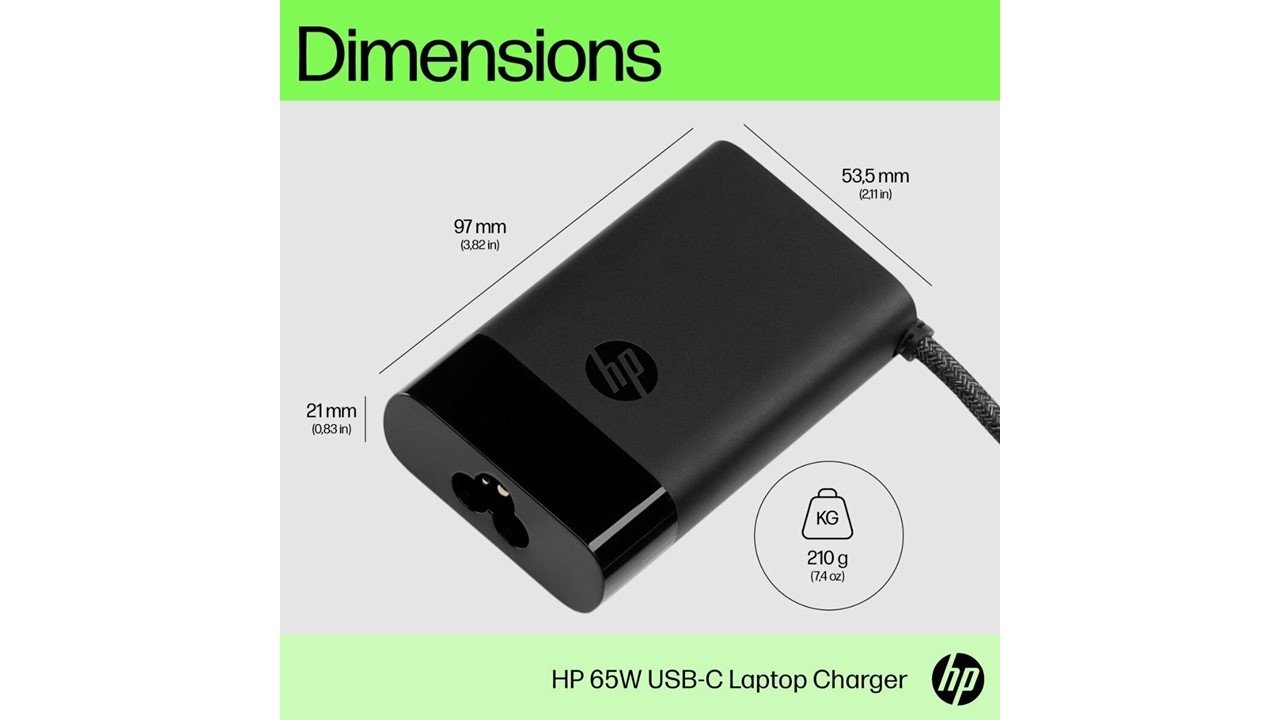 HP USB-C 65W Laptop Charger